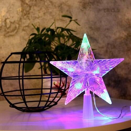 3D Flashing Star Christmas Tree Topper With LED Flashing Lighting Lights Color Changing Lamp Party Home Navidad Decor 3
