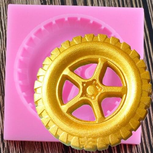 3D Tyre Silicone Mold Fondant Molds DIY Baby Birthday Cake Decorating Tools Candy Clay Chocolate Gumpaste Mould Cupcake Baking