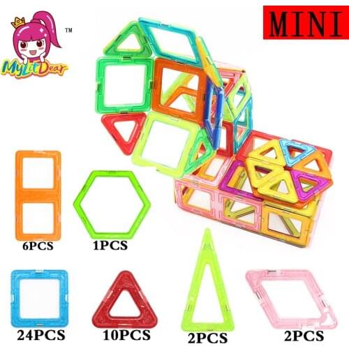 MylitDear 45PCS Enlighten Bricks Educational Magnetic Designer Toy Old Phonograph 3D DIY Building Blocks Toys For Children