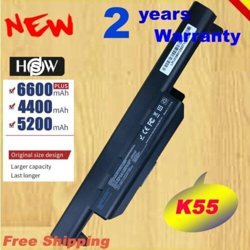 HSW 6 Cells Battery For Asus A32-K55 X55U X55C X55A X55V X55VDX75V X75VD X45VD X45V X45U X45C X45A U57VM U57A U57V fast Shipping