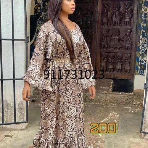 African Dresses for Women 2021 Summer African Women Plus Size Printing Long Dress African Clothing