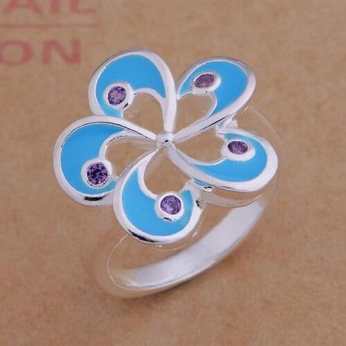 AR700 Hot sterling ring, fashion jewelry, multicolor /bdgajuna beaajvha silver color