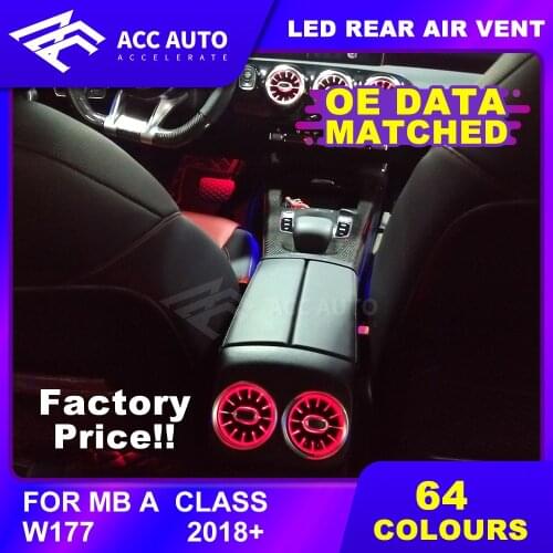 Rear Air Vent LED Rear turbine tuyere For Mercede Ben A class w177 2018+ LED atmosphere light