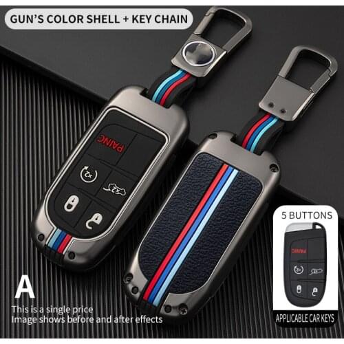 Car key cover case Fob For Jeep Renegade Compass Grand Cherokee For Chrysler 300C Wrangler Dodge Car Accessaries Keychain