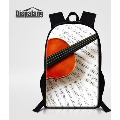 Dispalang Children School Bags Violin Musical Note Backpack For Girls Mochilas Mujer Women Travel Shoulder Bag Kids Bagpack Pack