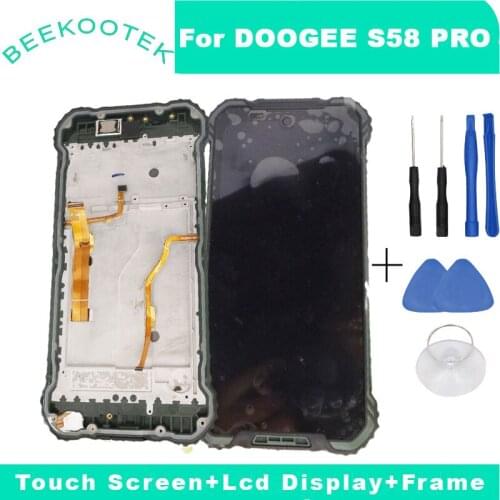 Original DOOGEE S58 Pro LCD Display+Touch Screen Digitizer with Frame Assembly Replacement Parts For DOOGEE S58 Pro Phone