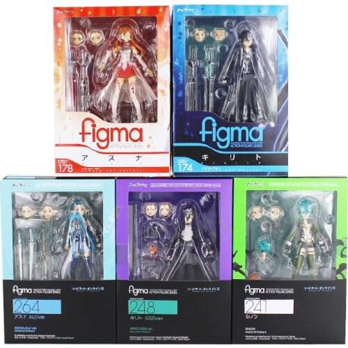Five Type Sword Art Online Kirito Sinon Kirigaya Kazuto Yuuki Asuna Asada 248#241#174#264#178 PVC Action Figure Toy