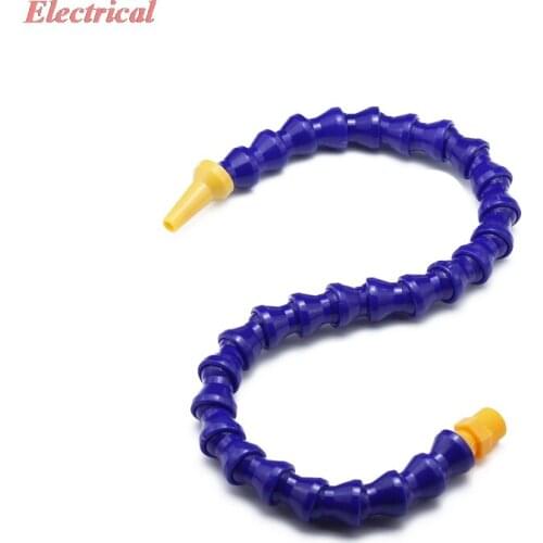 1pc 1/4'' 3/8" 1/2"BSPT Male Threaded Round/Flat/Fan Flexible Plastic Water Oil Coolant Pipe Hose For Lathe CNC With Switch