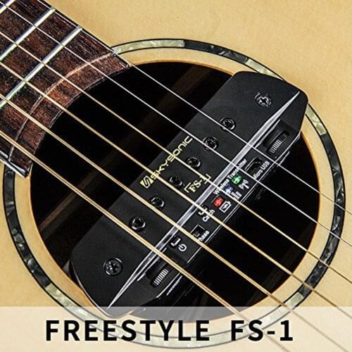 SKYSONIC FS-1 UHF Guitar Wireless Pickup with Transmitter Receiver Max.30M Range+ Mic Dual Pickup System Soundhole Pickup