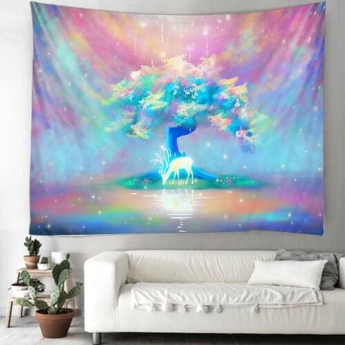 Nature Forest Tapestry Dream Tree Wall Mounted Tapestry Hippie Mandala Tapiz Landscape Home Decoration Tapestry