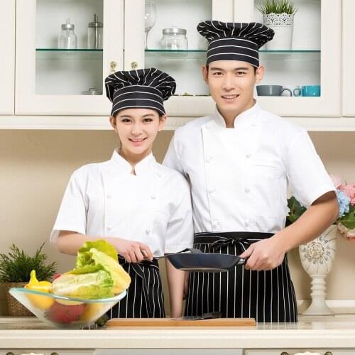 2018 Hot Sell Chef Jacket Europe Coffee Shirt Short Sleeve Chef De Cuisine Clothing Hotel Cheap Work Wear Chefs Uniform B-5959