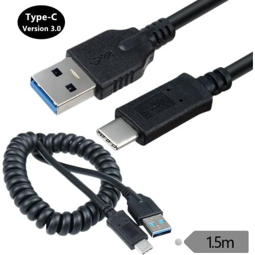 Version 3.0 cable USB 3.0 AM to USB-C C-Type Cable Spiral Spring C-Type Male Cable