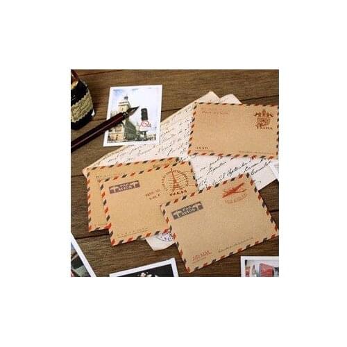 10pcs/lot 98*74mm Cute Creative Mini Kraft Paper Retro Style Envelope Photo Post Card Package Bag