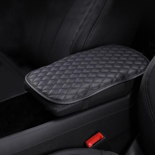 PU Leather Car Armrest Pad Mat Cover Center Console Box Cushion Protector Universal Car Interior Parts Four Seasons
