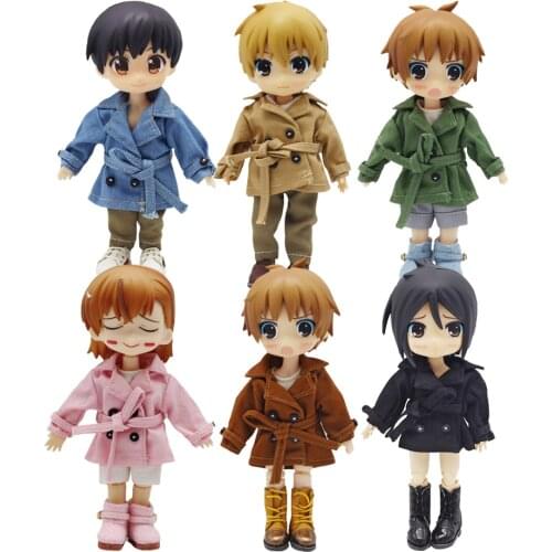 1/12Doll Long Coat Ob11 Windbreaker Obitsu11 Outfit (Fit BJD12,Cu-Poche,Molly,P9,YMY) Toy Clothing Accessories