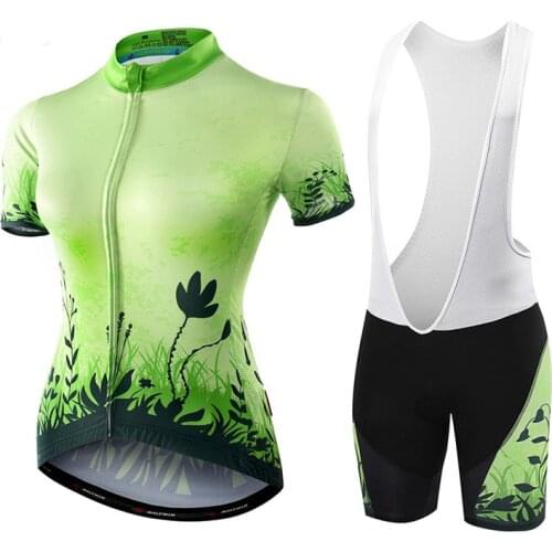 New Summer Cycling Jersey Sets Retro Bicycle Suit For Women Short Sleeve Breathable Female Mountain Bike Sportswear Uniform