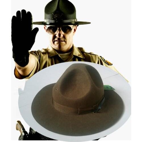 LIHUA Brand winter Bowler Hat men 100% wool Marines Instructor hat Womens Dimensional hat with headband