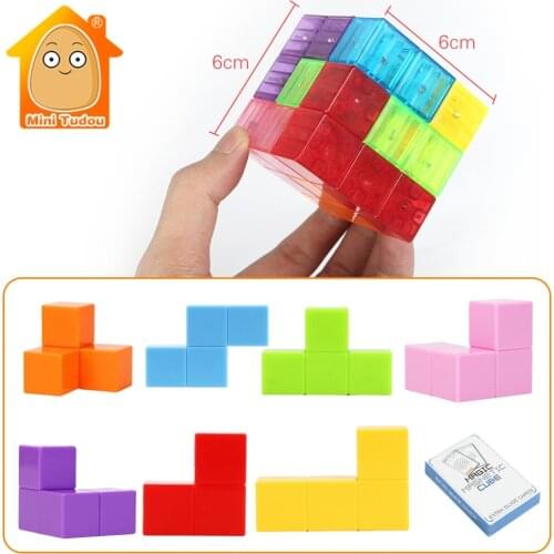 Magnetic Toys Magnetic Tiles Blocks Mini Magnetic Designer Construction 3D Puzzle Cube Educational Toys for Children Girls Boys
