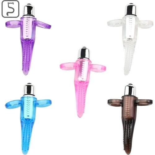 Mini Vibrating Tongue Adult Finger Loop Vibrator Stimulate Clitoris Female G-spot Licking Oral Sex Toys for Women G Spot Orgasm
