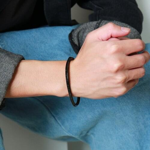 Fashion New Bracelet INS European And American Retro Style Stainless Steel Bracelet Mythical Rune Printing Jewelry For Men