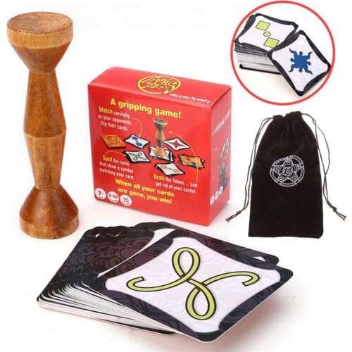 Board Game Brown Wood Jungle Token Run Fast Pair Speed Forest for Family Party Fun Cards Game English Spanish Rules