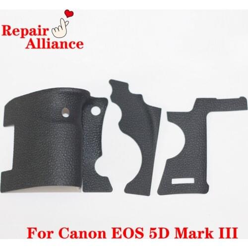 A Set of 3PCS New original Bady rubber (Grip+left side+thumb) repair parts For CANON 5D Mark III 5D3 5D Mark3 SLR