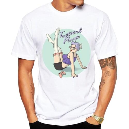 New Arrivals Fashion The Pinup Girl Design Mens T Shirt Boy Hipster Cool Tops Casual T-shirt
