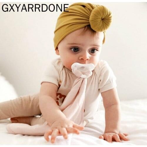22pcs Wholesale Newborn Head Wrap Baby Girl Turban Beanie Hat Baby Hair Accessories Cotton Bonnet Toddler Headband For Children