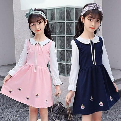 Teenage Girls Princess Dress Winter Kids Long Sleeve Tutu Smock Dress Girls Outfits for 4 5 6 7 8 9 10 11 12 13 14 15 Years