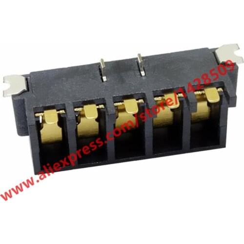 5pcs 2.5mm Pitch 6.4mm Height Side Voltage Gold Plating 4-Pin Male Socket Plug Battery Connector For Handheld Device