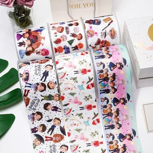 DIY Handmade Materials Printed Grosgrain Ribbon 50 Yard Per Size 47678