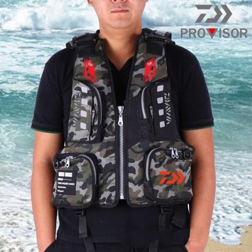 Daiwa Fishing Vest Men Fishing Life Vest Fish Buoyancy Life Safety Waistcoat Fishing Jacket Swimming Fish Safety Waistcoat
