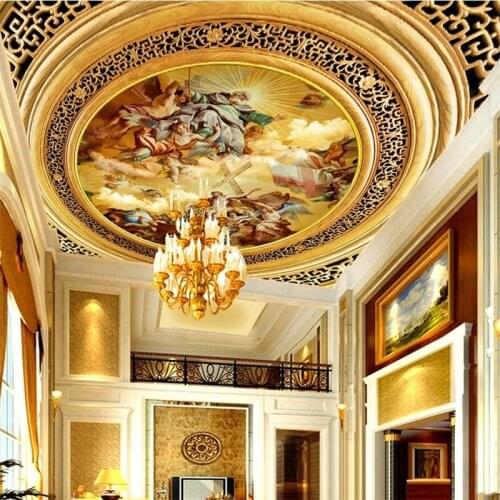 Custom Size Self Adhesive wallpapers 3d photo European characters Gods gospel oil painting Zenith mural living room Waterproof