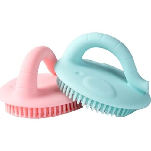 Super Soft Bathing Cleaning Brush Silicone Shower Massage Infant Body Bath Brush