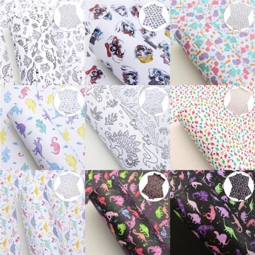 20*33cm Lychee Dinosaurs Faux Synthetic Leather Fabric For Bow-knot Bags Wallet Earring Phone Case Scrapbook DIY,1Yc17195
