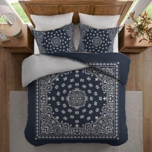 Bohemian Style Duvet Cover Black Bedding Set 240X220 With Pillowcase Single Twin Double Queen King Quilt Cover