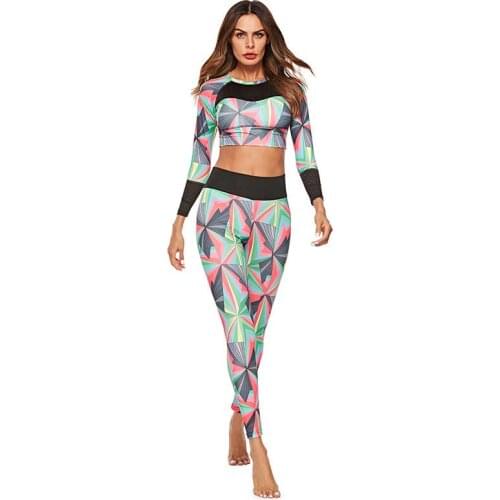 Women Fitness Leggings +Top Workout Clothing Workout Gym Sport Running Yoga Set Exercise Train Bodybuilding Shirt + Pant NS5062