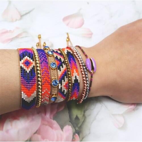 ZHONGVI Miyuki Seed Beads Bracelets 2021 Lucky Jewelry For Women Evil Eye Bracelet Summer Beach Jewellery Gift for Best Friends