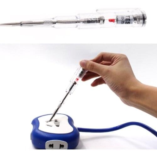 1pc 250V Waterproof Induced Electric Tester Screwdriver Probe With Indicator Light Mayitr Voltage Tester Pen AC/DC Detector host