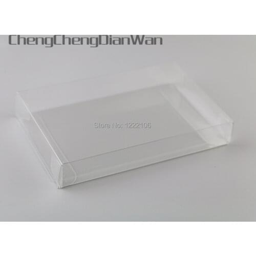 1pcs Clear transparent Game Cartridgebox Protector Case CIB games plastic PET Protector for SNES game boxes