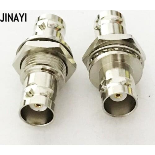 10pcs BNC female Nut to BNC Jack Nut Panel Mount RF Coax Cable Connector Adapter 50ohm