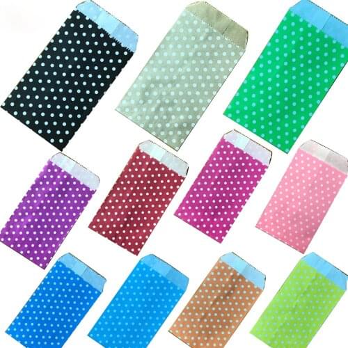 25pcs/lot Kraft Paper Pillow Candy Box Mini Dot Kraft Bags Wedding Party Invitation Greeting Cards Gift Bag Small Jewelry Packag