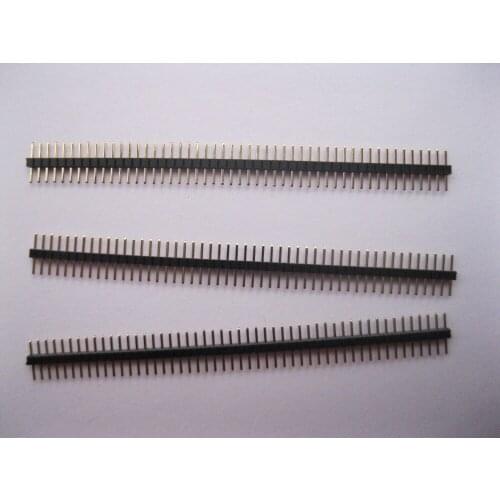 500 pcs Gold Plated 1.0mm Breakable Pin Header 1x50 50pin Male Single Row Strip