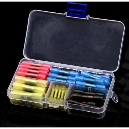 70X Waterproof Heat Shrink Sorder Terminal Connectors Electrical Wire Splice Cable Crimp Terminals Connectors AWG 26-10 Kit