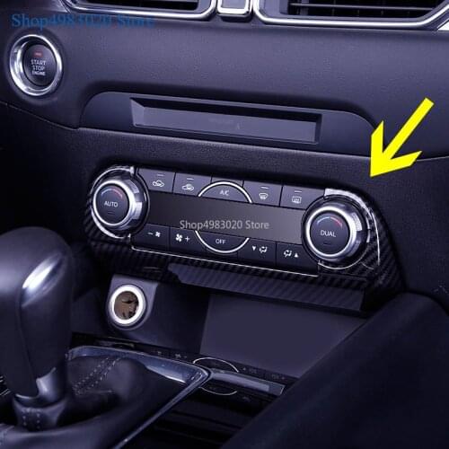 Car-styling Interior Dashboard Central Air Conditioning And Seat heating Control Panel Cover Trim For Mazda CX-5 CX5 2017 2018