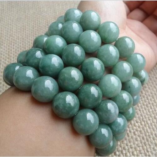 Free shipping Chinese Super 100% A Grade Natural /Jadeite Perfect Beads Bracelet