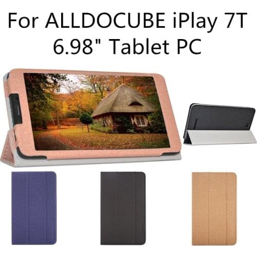 Stand Pu Leather Case For ALLDOCUBE iPlay 7T Tablet PC,6.98" Protective Cover Case For CUBE iPlay 7T Tablet PC With 4 Gifts