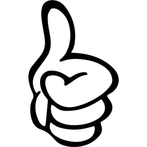 10.2X16.5CM Thumb Up JDM Personality Bumper Decoration Decal Car Sticker Accessories