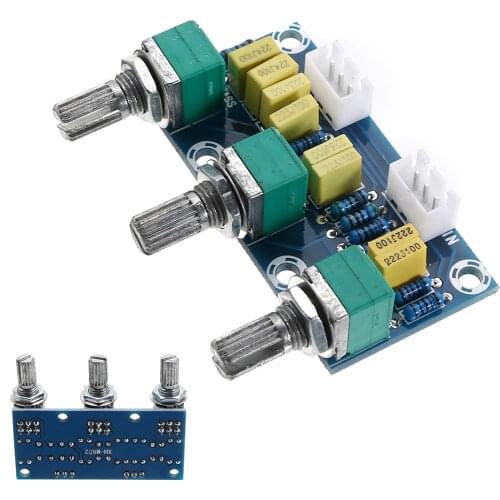Tool Parts 1pc XH-M802 Passive Tone Board Volume Bass Treble Control Preamplifier Module 2 Channel Mayitr