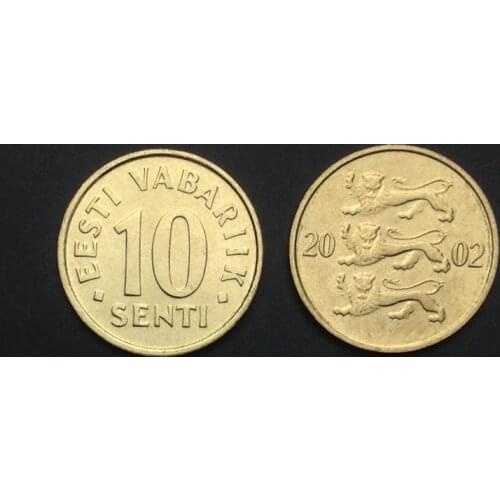 Estonian 10 Cent Coin 2002100% Real Genuine Original Coin Comemorative Coin Collection Rare Unc